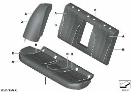 INDIVIDUAL BASE SEAT, REAR diagram for BMW 5 Series G30 530dX