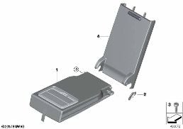 REAR SEAT CENTER ARMREST diagram for BMW X4 M F98 X4 M
