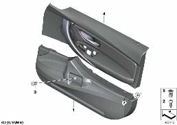FIREARMS COMPARTMENT AND DOOR TRIM PANEL diagram for BMW 3 Series F30 335i