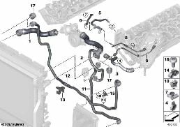 Flessibili refrigerante sist. raffr. diagram for BMW Rolls-Royce Phantom RR11 Phantom