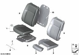 Estofo banco diant.e revest.banco básico diagram for BMW Rolls-Royce Cullinan RR31 Cullinan