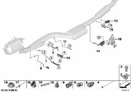 排気ガス センサー/センサー NOX / SCR diagram for BMW 3 Series F30 LCI 330dX