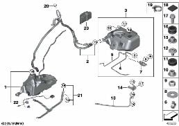 SCR SYSTEM diagram for BMW 4 Series F32 LCI 420dX