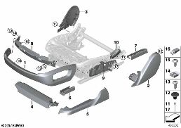 Fotel przedni, osłony fotela diagram for BMW Rolls-Royce Ghost RR21 Ghost