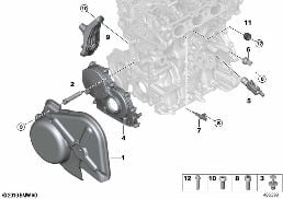 ENGINE BLOCK MOUNTING PARTS diagram for BMW 2 Series F46 Gran Tourer 218i