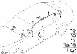 Airbag diagram for BMW Rolls-Royce Phantom RR11 Phantom