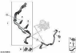 Tuberia d.combustib./ Piezas de fijación diagram for BMW X1 F48 25dX