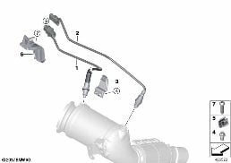 LAMBDA PROBE FIXINGS diagram for BMW 2 Series F46 Gran Tourer 218i
