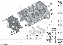 Zylinder-Kurbelgehäuse diagram for BMW 5 Series G30 M550iX