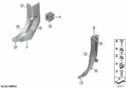 TRIM PANEL LEG ROOM diagram for BMW X3 G01 30i