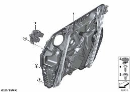 DOOR WINDOW LIFTING MECHANISM FRONT diagram for BMW X3 G01 30i