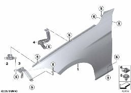 FRONT SIDE PANEL diagram for BMW 4 Series F32 425d