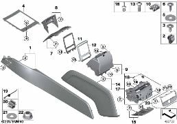 Elément rapporté console centrale diagram for BMW Rolls-Royce Phantom RR11 Phantom
