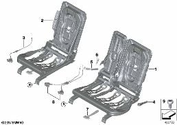 SEAT, REAR, SEAT FRAME diagram for BMW X1 F48 20d