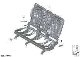 SEAT, REAR, SEAT FRAME, BASE SEAT diagram for BMW X2 F39 18dX