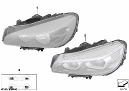 HEADLIGHT diagram for BMW 2 Series F46 Gran Tourer LCI 218dX