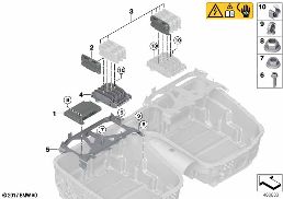HIGH-VOLTAGE BATTERY CONTROL UNITS diagram for BMW 5 Series G38 530Le