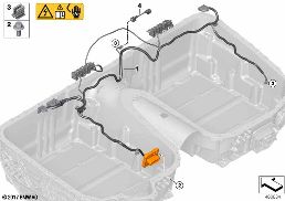 HIGH-VOLTAGE BATTERY WIRING HARNESS diagram for BMW 5 Series G38 530Le