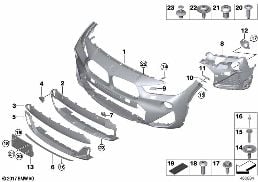 M rivestimento ant. diagram for BMW X2 F39 25iX
