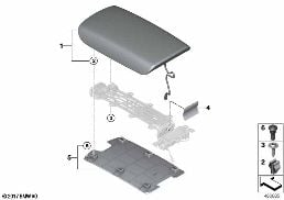 Armsteun, middenkonsole diagram for BMW Rolls-Royce Cullinan RR31 Cullinan