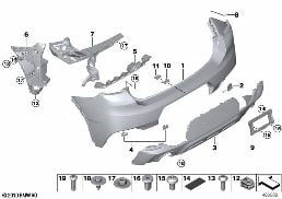M rivestimento post. diagram for BMW X2 F39 25iX
