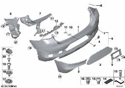 Rivestimento post. diagram for BMW X2 F39 25iX
