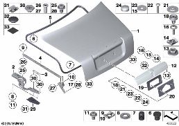 Zadní výklopné dveře/jednotlivé díly diagram for BMW Rolls-Royce Phantom RR1 Phantom