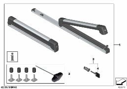 Support ski et snowboard télescopique diagram for BMW 5 Series E39 525td