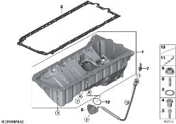 OIL PAN/OIL LEVEL INDICATOR