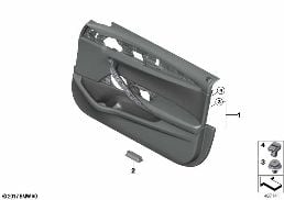 DOOR TRIM PANEL, FRONT diagram for BMW 5 Series G30 LCI 530d