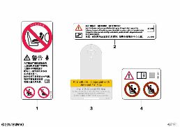 INSTRUCTION NOTICE, AIRBAG diagram for BMW 7 Series G12 725Ld