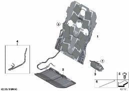 Banco traseiro apoio lombar e massagem diagram for BMW Rolls-Royce Cullinan RR31 Cullinan