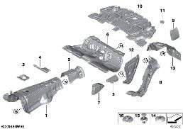 SOUND INSULATING REAR diagram for BMW 8 Series G14 Convertible 840dX