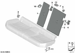SEAT, REAR, SEAT TRIM COVERS diagram for BMW 6 Series G32 GT 630d