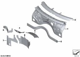 Parete frontale, pezzi singoli diagram for BMW Rolls-Royce Phantom RR11 Phantom