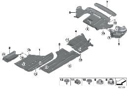 Revestimiento de los bajos diagram for BMW 4 Series G23 Convertible M440iX