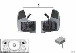 SHIFT PADDLES, STEERING WHEEL diagram for BMW X4 M F98 X4 M