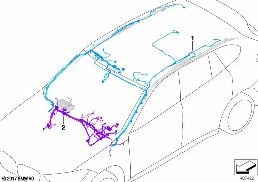 補修ケーブル メイン ワイア ハーネス - エアバッグ diagram for BMW X2 F39 20iX