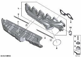 EXHAUST MANIFOLD-AGR diagram for BMW X6 E71 30dX