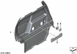 RIVESTIMENTO BAGAGLIAIO sinistra diagram for BMW X2 F39 25iX
