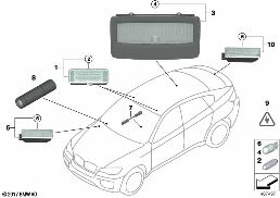 VARIOUS LAMPS diagram for BMW X6 E71 M
