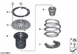 SUPPORT BEARING/SPRING PAD/MOUNTED PARTS