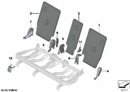 SEAT, REAR, SEAT TRIM COVERS diagram for BMW X2 F39 18dX