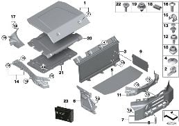 TRUNK TRIM PANEL diagram for BMW i8 I12 i8