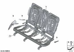 SEAT, REAR, SEAT FRAME, BASE SEAT diagram for BMW X1 F48 20d