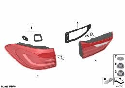 Achterlicht diagram for BMW 5 Series G31 Touring 530i