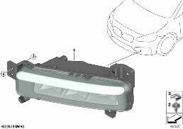 FOG LIGHTS diagram for BMW 2 Series F46 Gran Tourer LCI 218dX