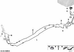 Трубопроводы хладагента под днищем diagram for BMW 5 Series G38 LCI 535Le