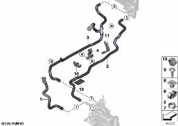 COOLANT HOSES FOR AUXILIARY HEATER