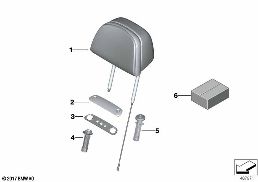 SEAT, FRONT, HEAD RESTRAINT diagram for BMW 7 Series G12 730LdX